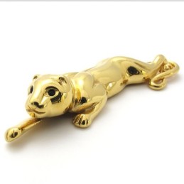 Titan-Gold-Löwenanhänger Mit Zirkonen