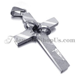 Kreuz Titan Anhänger Mit Kreisen Strass