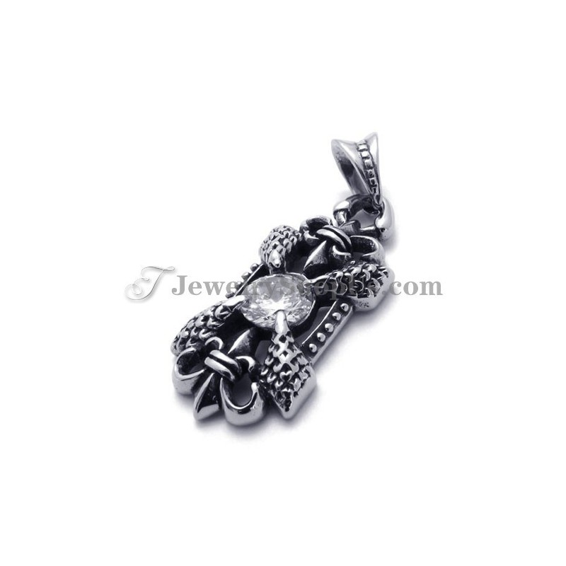 Eleganter Titananhänger Mit Zirkon Eleganter Titananhänger Mit Zirkon
