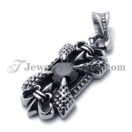 Eleganter Titananhänger Mit Schwarzem Zirkon