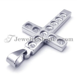 Eleganter Kreuz-Anhänger Aus Titan Mit Strasssteinen