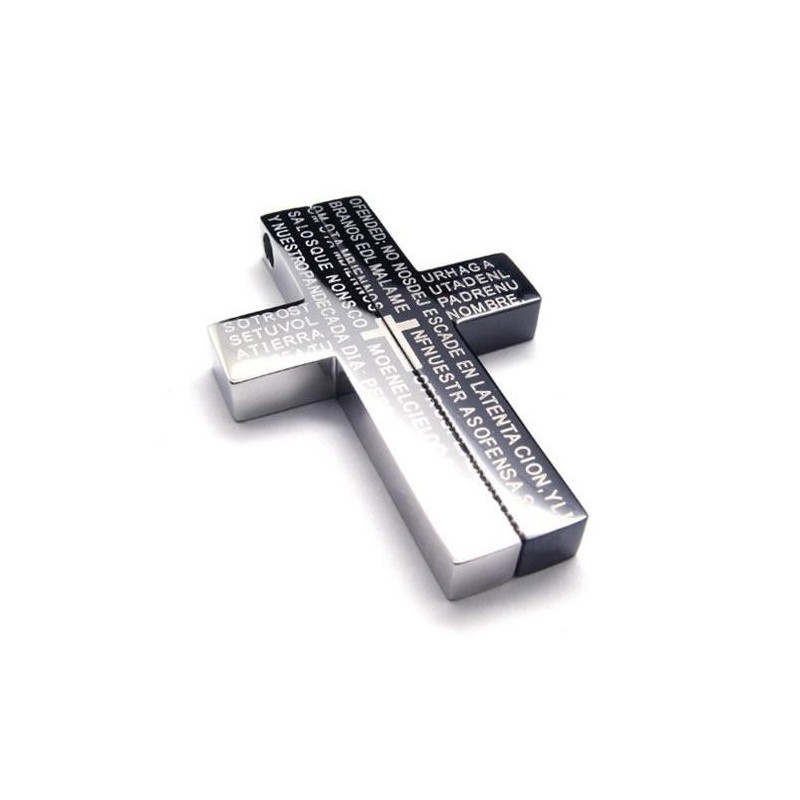 Schwarzer Kreuz-Halskettenanhänger Aus Reinem Titan Für Herren (Neu) Schwarzer Kreuz-Halskettenanhänger Aus Reinem Titan Für Herren (Neu)