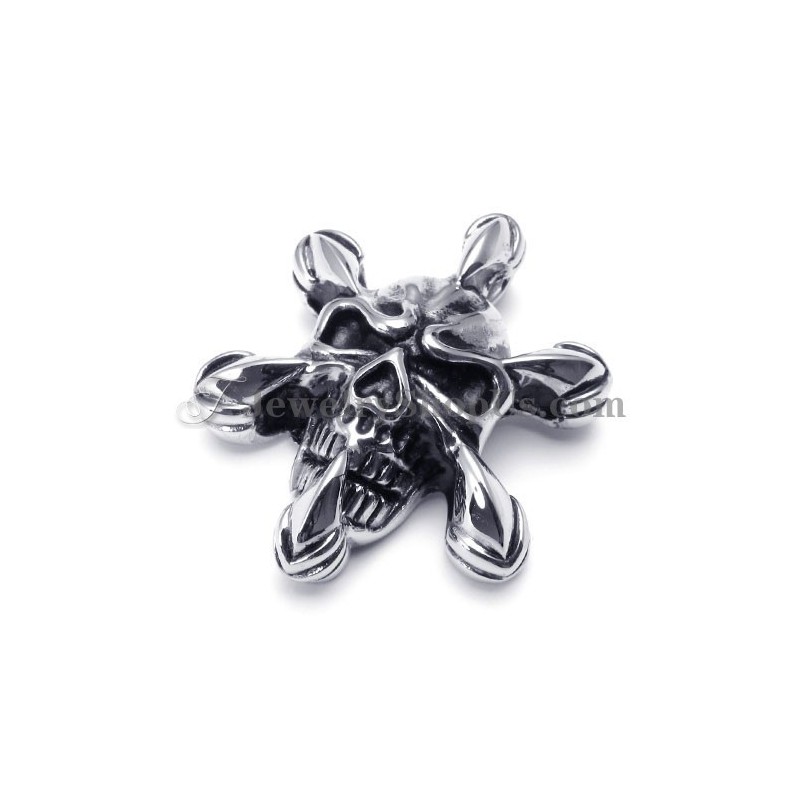 Klassischer Totenkopf-Anhänger Aus Titan Klassischer Totenkopf-Anhänger Aus Titan