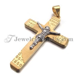 Wunderschöner Anhänger Kreuz Jesu Aus Goldenem Titan