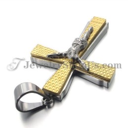 Eleganter Titan-Gold-Anhänger „Kreuz Des Judas“