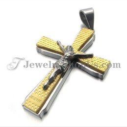 Eleganter Titan-Gold-Anhänger „Kreuz Des Judas“