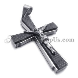 Eleganter Schwarzer Judaskreuz-Anhänger Aus Titan