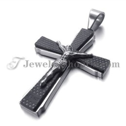 Eleganter Schwarzer Judaskreuz-Anhänger Aus Titan