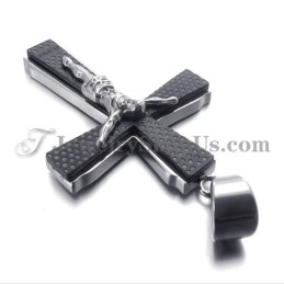 Eleganter Schwarzer Judaskreuz-Anhänger Aus Titan