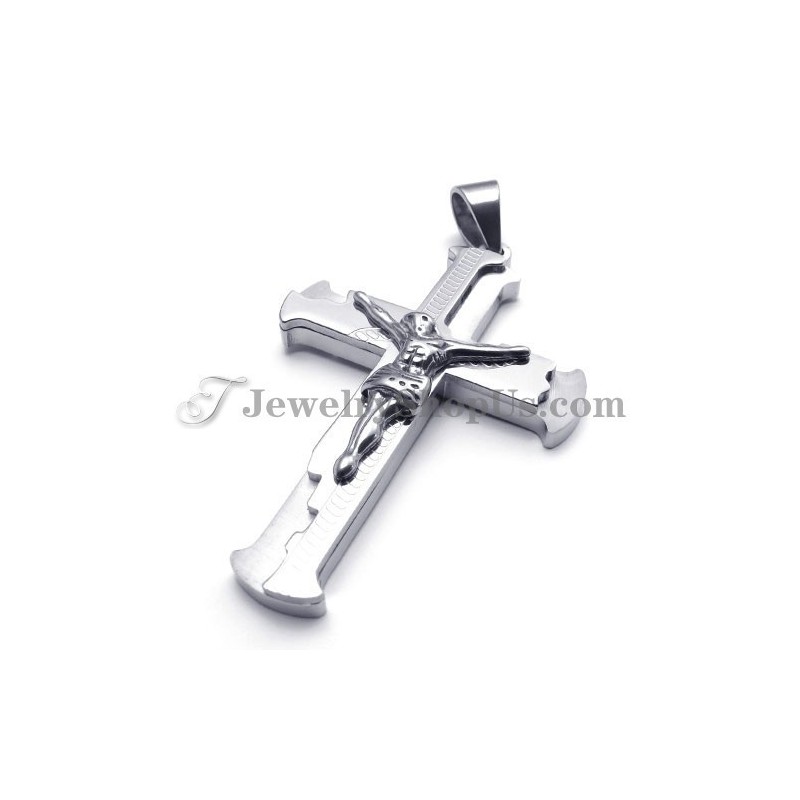 Klassischer Titan-Kreuz-Jesu-Anhänger Klassischer Titan-Kreuz-Jesu-Anhänger