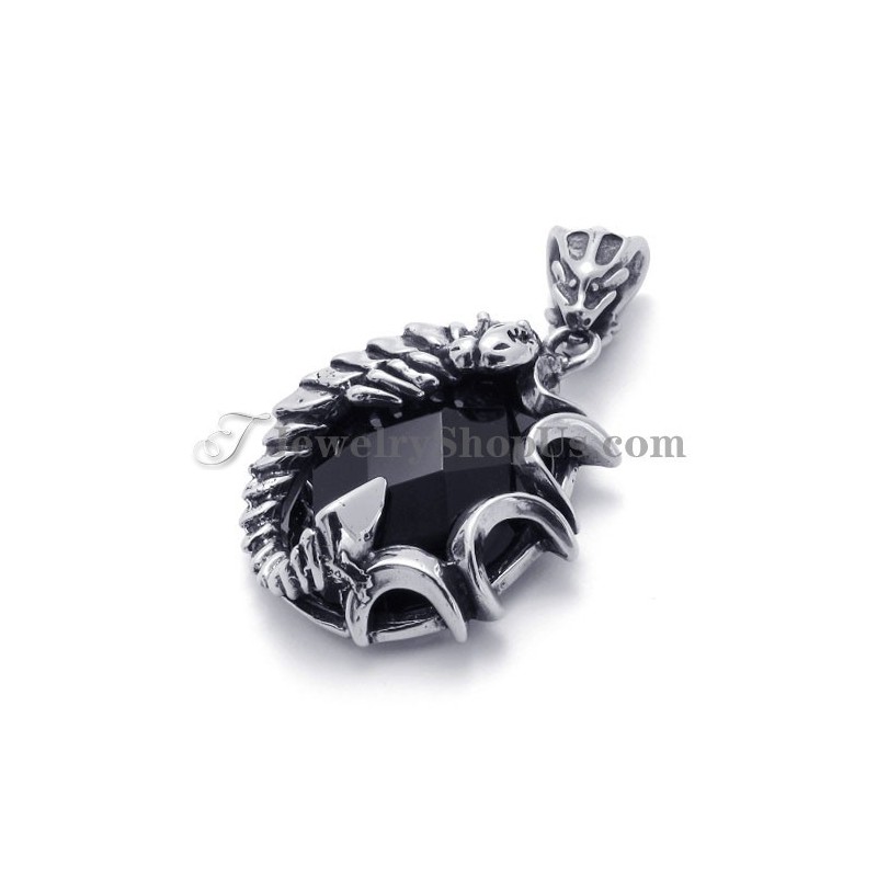 Eleganter Schwarzer Zirkon-Titan-Anhänger Eleganter Schwarzer Zirkon-Titan-Anhänger
