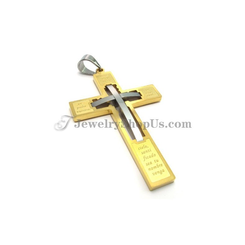 Eleganter Goldener Kreuzanhänger Aus Titan Eleganter Goldener Kreuzanhänger Aus Titan