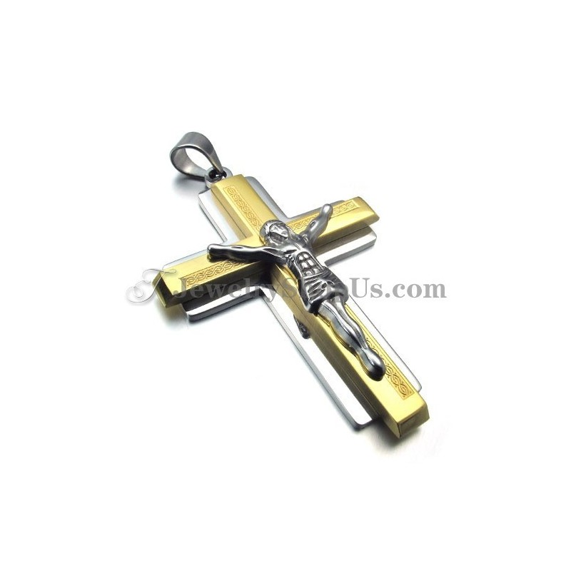 Mode Gold Titan Kreuz Von Jesus Anhänger Mode Gold Titan Kreuz Von Jesus Anhänger