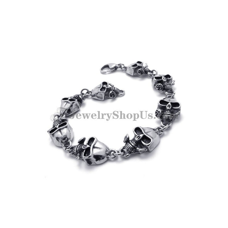 Elegantes Titan-Totenkopf-Armband Elegantes Titan-Totenkopf-Armband
