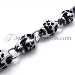 Wunderschönes Titan-Totenkopf-Armband