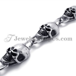 Modisches Totenkopf-Armband Aus Titan