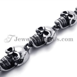 Elegantes Totenkopf Armband Aus Titan