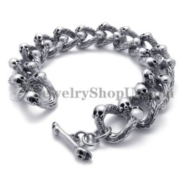 Modisches Titan-Totenkopf-Armband