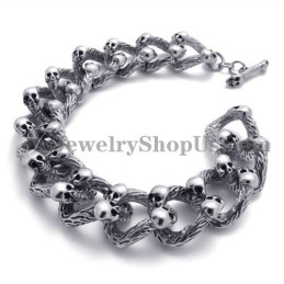 Modisches Titan-Totenkopf-Armband