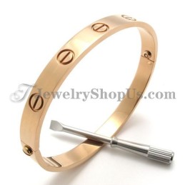 Wunderschönes Roségold-Titanarmband Für Herren