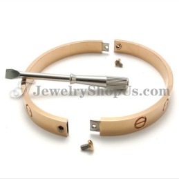 Wunderschönes Roségold-Titanarmband Für Herren