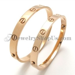 Wunderschönes Roségold-Titanarmband Für Herren