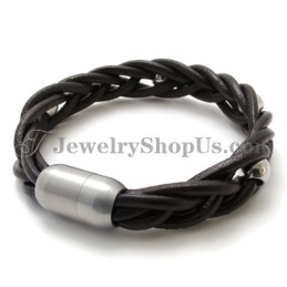 Modisches Armband Aus Leder Und Titan