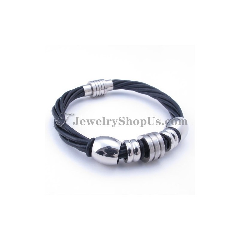 Leder-Titan-Armband Leder-Titan-Armband