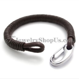 Modisches Lederarmband Aus Titan