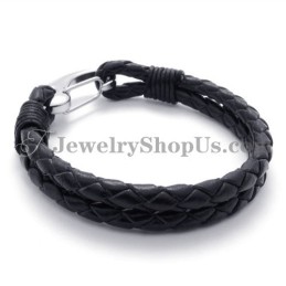 Elegantes Titan-Lederarmband
