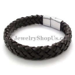 Wunderschönes Leder-Titan-Armband