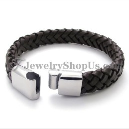 Wunderschönes Leder-Titan-Armband