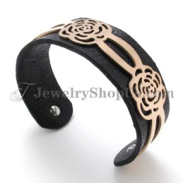 Wunderschönes Titan-Lederarmband