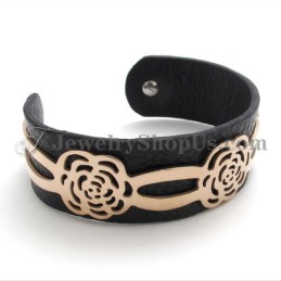 Wunderschönes Titan-Lederarmband