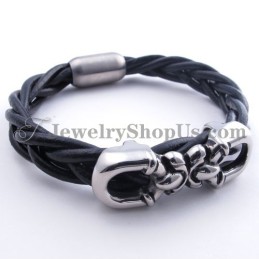 Modisches Titan-Lederarmband