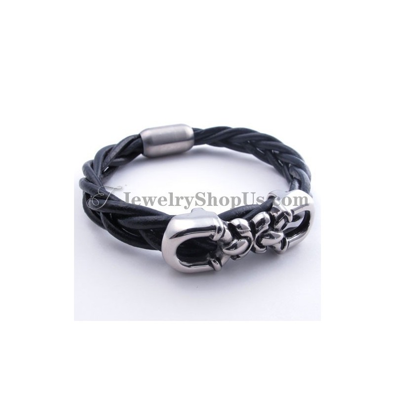 Modisches Titan-Lederarmband Modisches Titan-Lederarmband