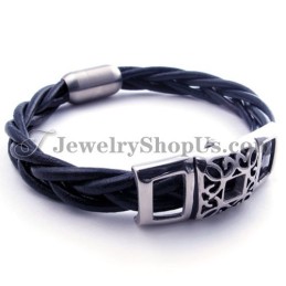 Elegantes Titan-Lederarmband