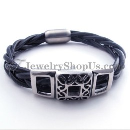 Elegantes Titan-Lederarmband