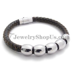 Modisches Armband Aus Leder Und Titan
