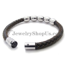 Modisches Armband Aus Leder Und Titan