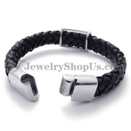 Modisches Titan-Lederarmband