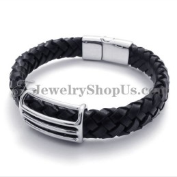 Modisches Titan-Lederarmband