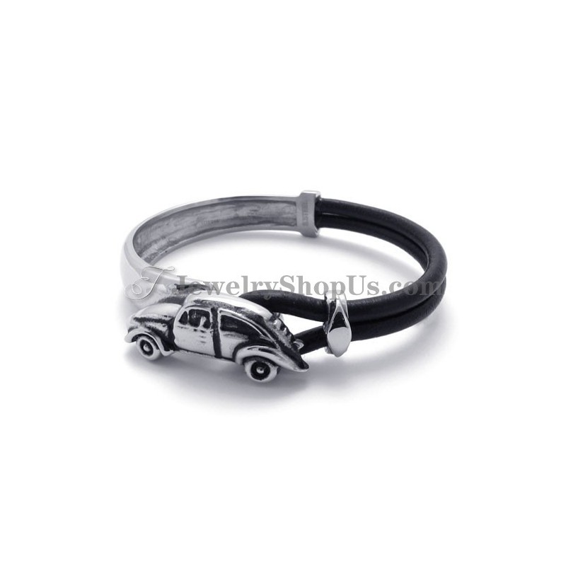 Elegantes Leder Mit Titanarmband Elegantes Leder Mit Titanarmband