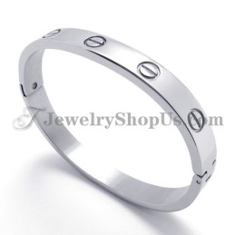 Elegantes Silbernes Titanarmband Für Damen