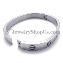 Elegantes Silbernes Titanarmband Für Damen