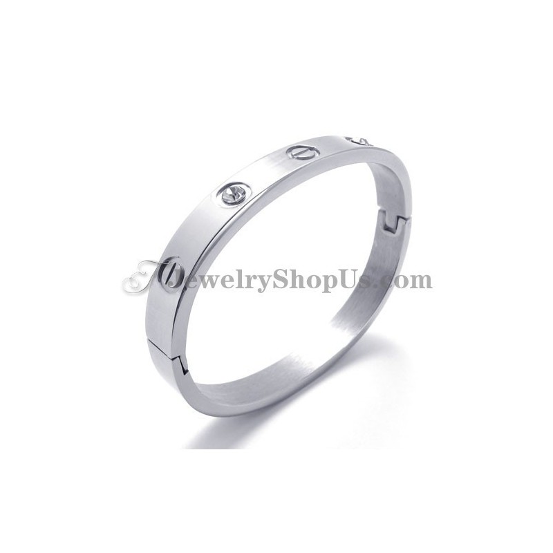 Modisches Silbernes Titanarmband Mit Strass Modisches Silbernes Titanarmband Mit Strass