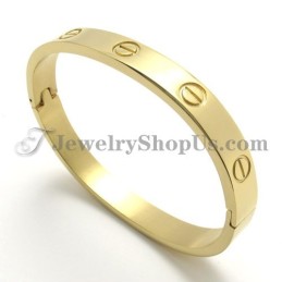 Elegantes Goldenes Titanarmband Für Damen
