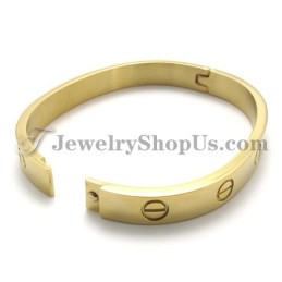 Elegantes Goldenes Titanarmband Für Damen