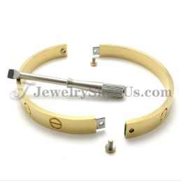 Wunderschönes Goldenes Titanarmband Für Männer