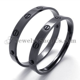Elegantes Schwarzes Titanarmband Für Damen